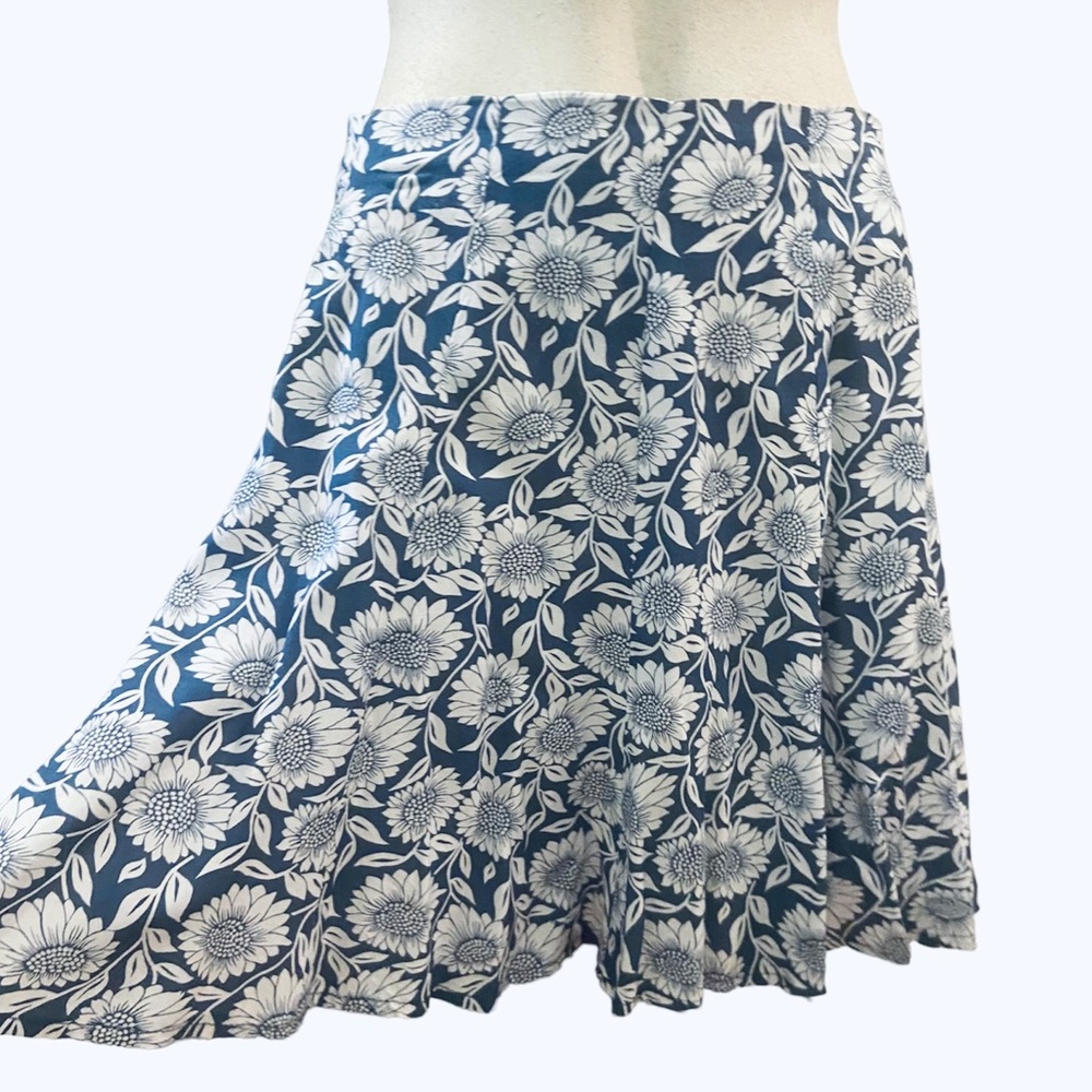 90s Vintage floral mini skater skirt